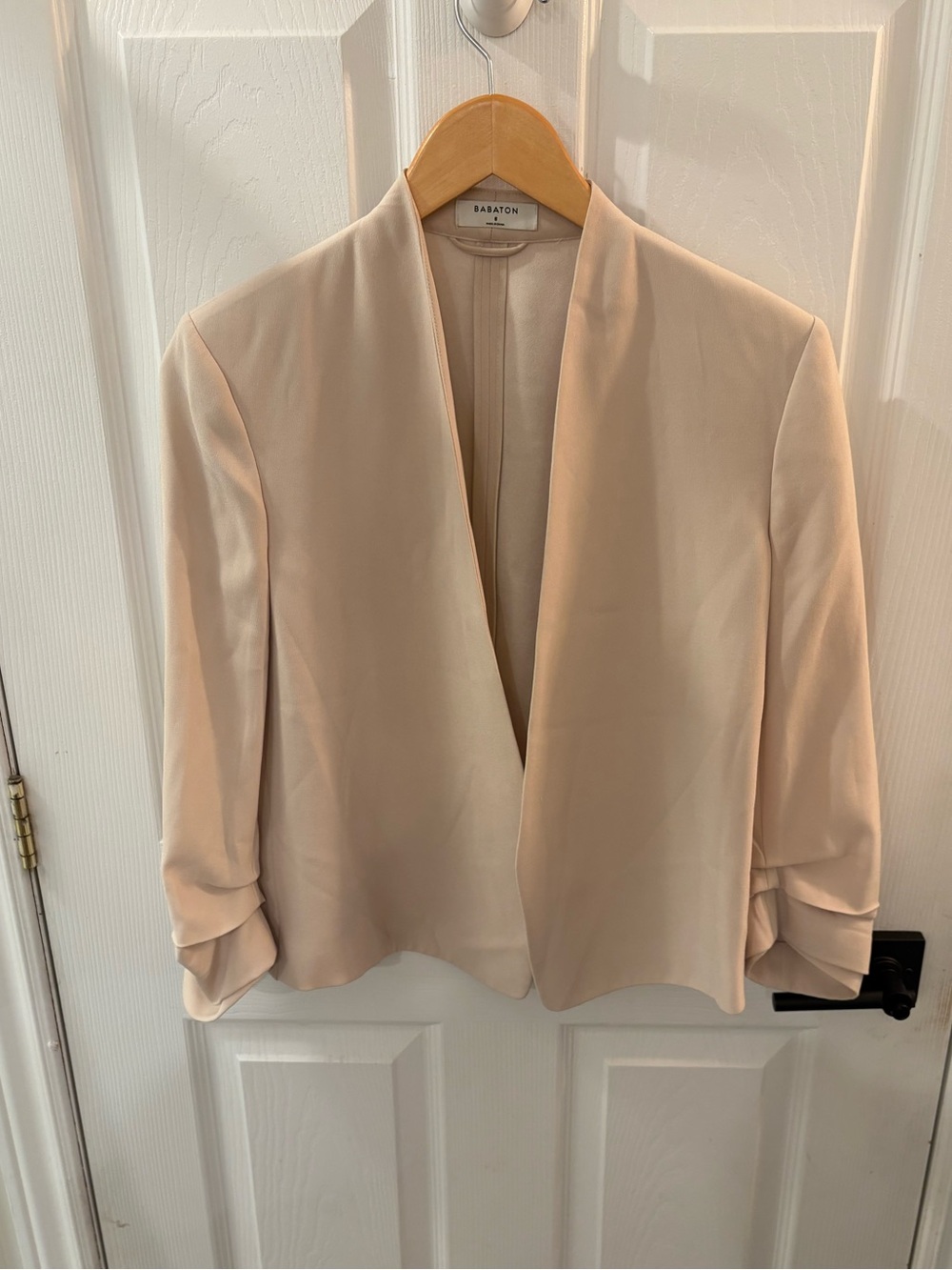 Babaton Blush Open-Front Collarless Blazer